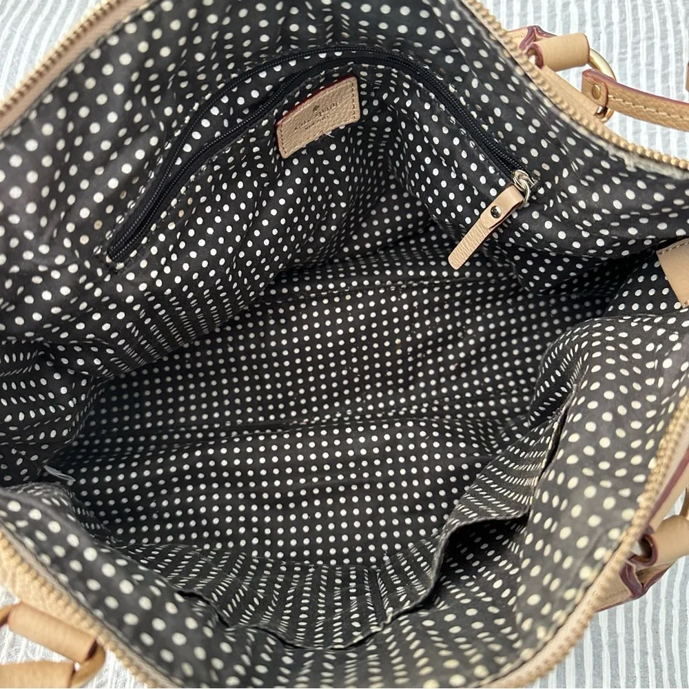 Kate Spade Teegan Berkshire Shoulder Bag Purse Pebble Leather Cafe Tan Beige